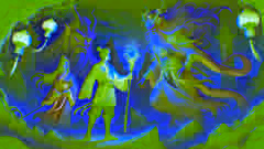Sun Wukong confronts the White Bone Demon disguised as a young woman, with his companions unaware of the danger.