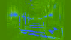 A forlorn, candlelit corridor in a grand mansion, reflecting the sorrowful end of Charlotte's vanity.