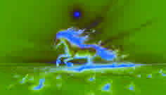 The spectral horse gallops under a full moon across the open Puszta