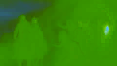 Die Küstenstraße von Galloway in der Dämmerung, während der Sawney-Bean-Clan Reisende aus den Schatten heraus überfällt.
