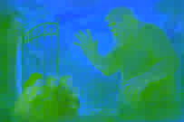 El gigante que impide a los niños entrar en su jardín descuidado.