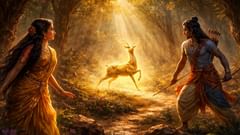 Um cervo de ouro — uma armadilha de desejo — e Sita ficou sozinha.