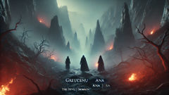 Greuceanu entering the devils' domain under dim sky