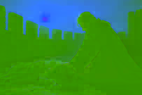 Llywelyn kneeling over Gelert at dawn, soldiers standing respectfully in the background