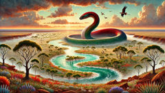 The Wagyl serpent carving the Swan River valley through ancient bushland