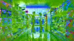 Pareja discutiendo en el pasillo de una tienda de conveniencia