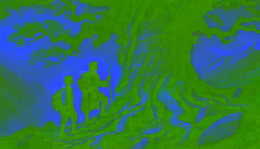 Jakob and Elias examine cryptic carvings on an ancient oak tree, their expressions filled with curiosity and determination.
