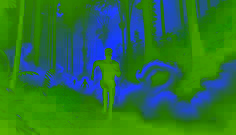 Jovan corre a través de la selva, perseguido por fuerzas invisibles mientras la niebla se arremolina tras él como tentáculos fantasmales.
