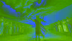 Kalala raises his arms in the village center as storm clouds swirl above, with villagers watching in awe as the first raindrops fall.