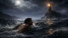 Cada noche, había una milla de agua oscura entre él y el amor, y cada noche nadaba.