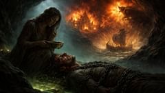 Encadenado en la oscuridad, Loki espera el Ragnarök, el fin que lo liberará para una batalla final.
