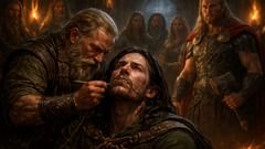 Habiéndose librado de la muerte gracias a una tecnicidad, Loki sufre la dolorosa sutura de sus labios mentirosos.