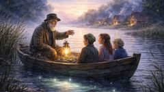 Un pescador anciano narra un encuentro con Luandinha al salir la luna, un recuerdo que enseña el respeto y el cuidado ritual.