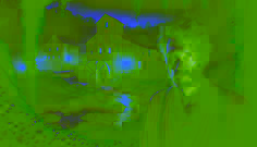 Elias, the troubled mad man, stands before the abandoned Brush Creek mill in a twilight haze.