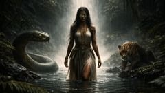 Escama, garra y lluvia se cerraron alrededor de la chica sin hacerle daño.
