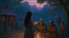 Marita returns to her village at dawn, carrying the Kakamora’s mark while villagers spot mysterious signs in the forest.