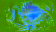 A heartwarming scene of a mouse returning to a cozy, sunlit countryside abode