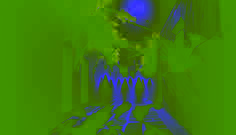 Spectral masqueraders winding through a moonlit alley in Dennery