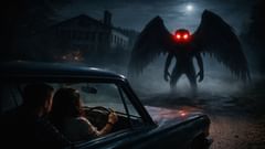 Ojos rojos en la oscuridad y luego siguió su coche a cien millas por hora.