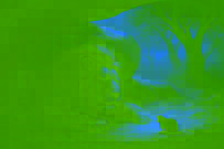 A brave mouse begins to approach a trapped lion in a dimly lit cave