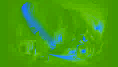 A small dwarf figure playing a wooden flute in a glowing underground cavern with silver veins in walls