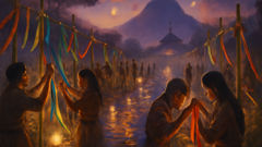 Ritual ribbons inspired by Nüwa's five-colored stones