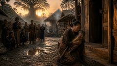 Das Dorf hörte das Kind zurückkehren, bevor es begriff, was die Großmutter zurückgelassen hatte.