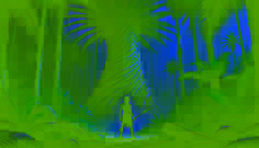 Obinna stands before the massive Talking Palm Tree, listening intently as the tree’s whispers fill the air with ancient wisdom.