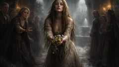 La locura de Ofelia es real: su mente, quebrantada por la muerte de su padre y la crueldad de su amante.