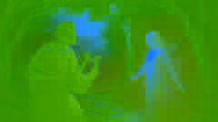 Orphée joue de sa lyre tandis qu’Eurydice s’évanouit dans les enfers.