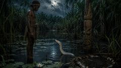 Num lago mais antigo que a memória, o perigo e a orientação vestiam a mesma pele pálida.