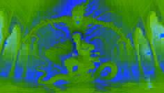 Rami Al-Farid struggles as dark tendrils of shadow rise from the ground, binding him in the eerie oasis as the Djinn watches.