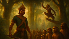 Preah Ream and Hanuman gathering allies in the enchanted Cambodian forest