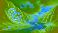 Rainbow Serpent redirecting floodwaters during a relentless storm