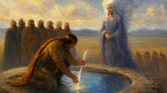 At the Sky-Well atop Khairkhan, Jangar retrieves the Sun Arrow from pure ice.