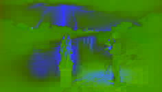 Mujer espectral en encaje que emerge del tormentoso Río Grande