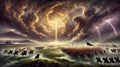 Epic battle between Formorians and Tuatha De Danann at Maige Tuired
