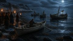 Le bateau pâle affrontait la marée comme un seul os posé devant l’obscurité.