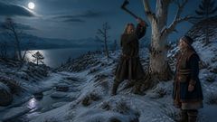 Sob uma lua fina, as primeiras palavras honestas entraram no bosque.