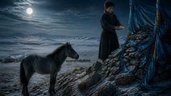 Au monticule de pierres, le poulain sauvage s’est approché assez près pour partager son souffle.