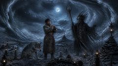 In the grave hollow, one clear note fought a storm built from stolen sorrow.