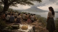 On higher ground, prayer and labor stood side by side.