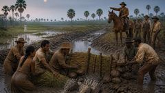 They fought with reeds, mats, and bare hands while the spring ran from its wound.