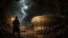 In the hidden chamber, bronze, root, and mist waited for one honest answer.