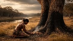 At the fire-marked trunk, he learned that a wound can still carry song.