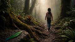 A montanha deixou sinais luminosos onde o caminho deixou de ser hábito e se tornou aviso.