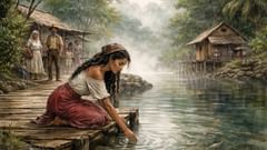 She spoke once, and the river answered like a house opening its door at last.
