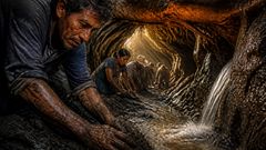 Cuando la veta de arcilla se abrió con un suspiro, la montaña respondió con agua clara.