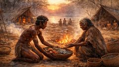 He brought back food, but the camp looked first at his hands.