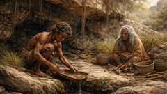 Under hot rock, a slow drip asked whom his strength was for.